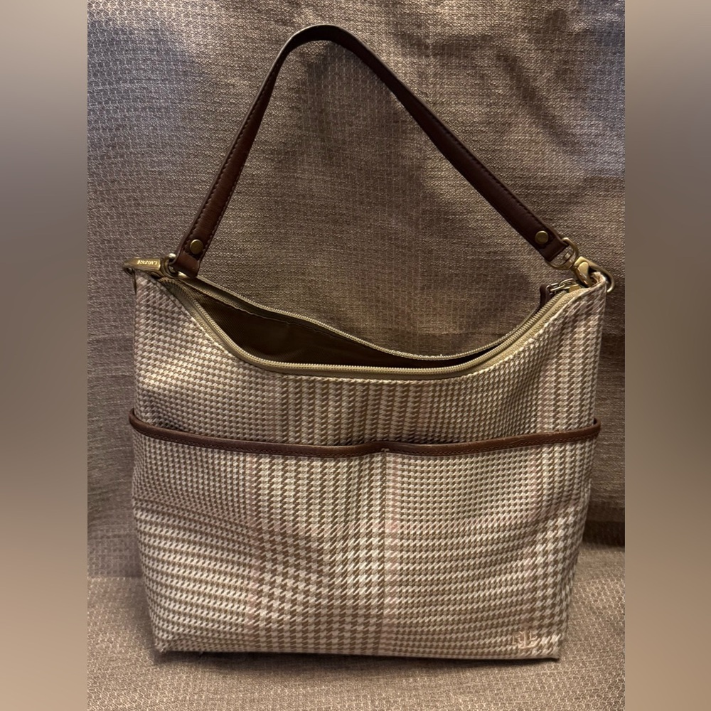 Lauren Ralph Lauren Tan and Brown Shoulder Bag